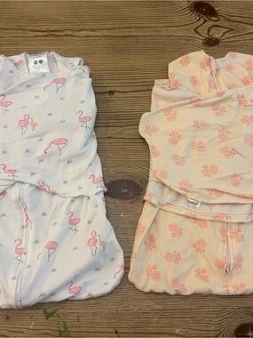 Halo Kids Sleep Sacks in Pink Flamingo & Rose Prints